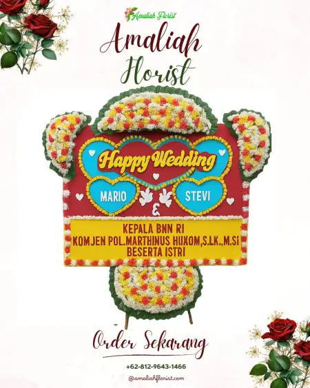 Papan Bunga Pernikahan Ujung Gading